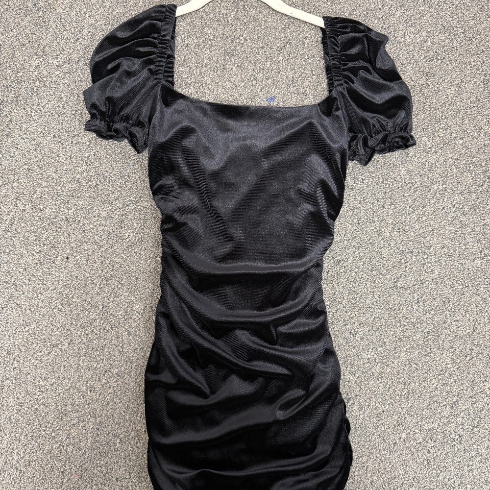 NWT Miss Behave Junior Size Leah Body Con Velvet Black Dress
